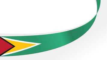 Wave flag of Guyana with copyspace background. vector