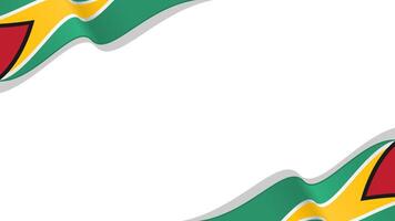 Waving flag of Guyana frame. background for independence day design vector