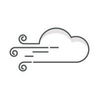 Windy weather icon linear style isolated white. vector