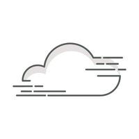foggy weather icon linear style isolated white. vector