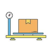 A calendar icon marked with a truck, to show delivery scheduling or shipping date. Logistic Icon isolate white background vector