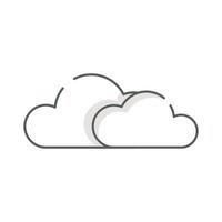cloudy weather icon linear style isolated white. vector