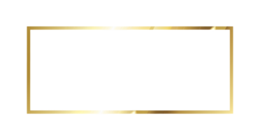 Gold Sleek Rectangular Minimalist Border Frame On Isolated Background png