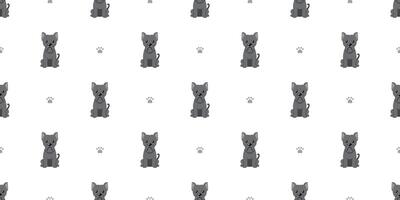 Cartoon character cute cane corso dog seamless pattern background vector