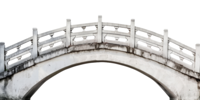 Tied-Arch Bridge With Railings on Isolated Background. Side View png