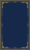 Abstract gold scroll branch frame ornament vintage background vector