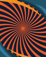 Abstract radial swirl lines retro background vector