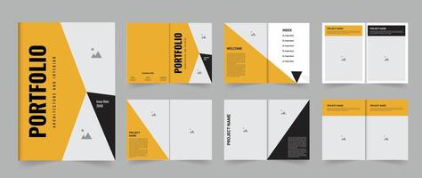 Modern portfolio layout design Architecture portfolio interior portfolio template vector