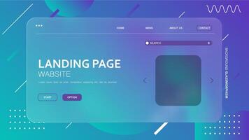Background abstract gradient design featuring a glassmorphism effect for a website landing page template vector