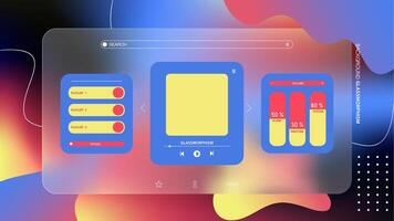 User interface for a music player app vector