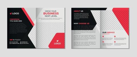 4 Pages bifold proposal layout design vector