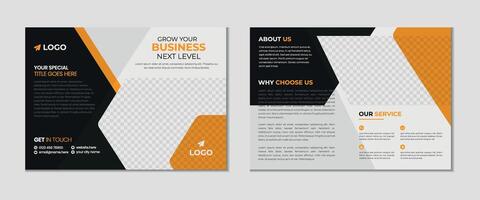 Bifold 4 pages proposal layout design vector