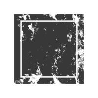 Grunge abstract square Stamp label with white line. Distress grain surface dust and rough background concept. Overlay texture with banners, logos, icon, label and badges vector