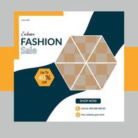 Modern Social media post design with colorful layout template vector