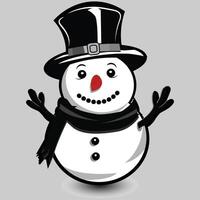 A Snowman with Christmas view. Christmas background with snowman. vector