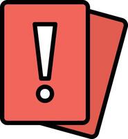 Red Card Glyph Icon Design vector