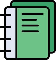 Notebook Glyph Icon Design vector