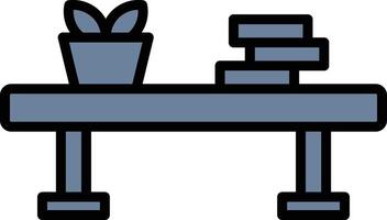 Office Table Glyph Icon Design vector