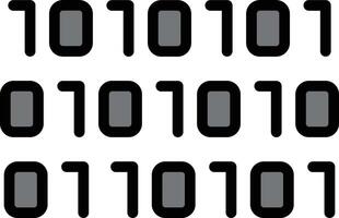 Binary Glyph Icon Design vector