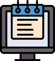 Desktop Computer Glyph Icon Design vector