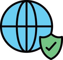 Globe Grid Glyph Icon Design vector