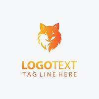 Elegant Fox Logo Design With Customizable Text and Tagline vector