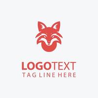 Sleek Blue Fox Logo vector