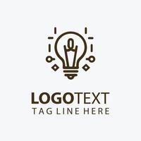 Creative Light Bulb Logo Design vector