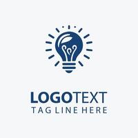 Innovative Light Bulb Logo Design With Custom Text and Tagline vector