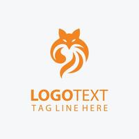 red fox head vector