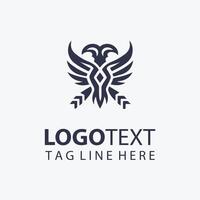 Abstract Tribal Logo Design With Customizable Text Tagline vector