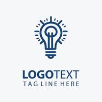 Modern Idea Logo Design Featuring Light Bulb With Text Placeholder vector