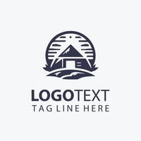 Charming Rustic House Logo Design With Custom Tagline vector