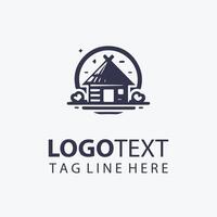 Charming Rustic House Logo vector