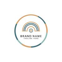 Abstract circle logo template design vector