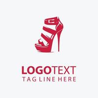 Elegant High Heel Shoe Logo vector