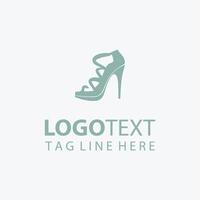 Elegant High Heel Shoe Logo Design with Customizable Text Placeholder vector