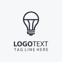 Minimalist Light Idea Logo vector