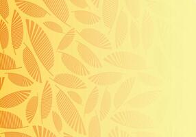 Vibrant Yellow Leaf Pattern Background with Gradient vector
