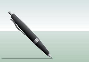 Stylish Black Ballpoint Pen on Gradient Background vector