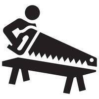 Carpenter Icon illustration for DIY and Construction Projects vector