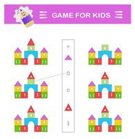 A game for children. Find the missing element. Attention tasks. IQ training test vector