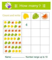 Math game for children. Developing numeracy skills. illustration vector
