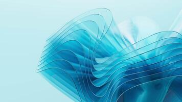 Blue abstract glass background, 3d rendering. video