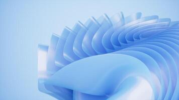 Blue abstract curvy background, desktop wallpaper, 3d rendering. video