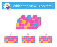 Logic game. IQ training test. Visual intellect. illustration. Answer is C vector