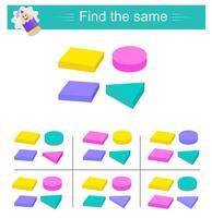 Logic game. IQ training test. Visual intellect. illustration. Answer is C vector