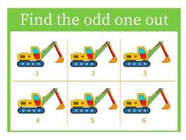 Task for development of attention and logic. Children activity page for book. vector