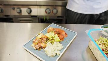 Chef Prepares The Cold Appetizer To Serve To Customers In The Restaurant video