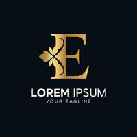 Logo concept with a focus on the initial letter E vector